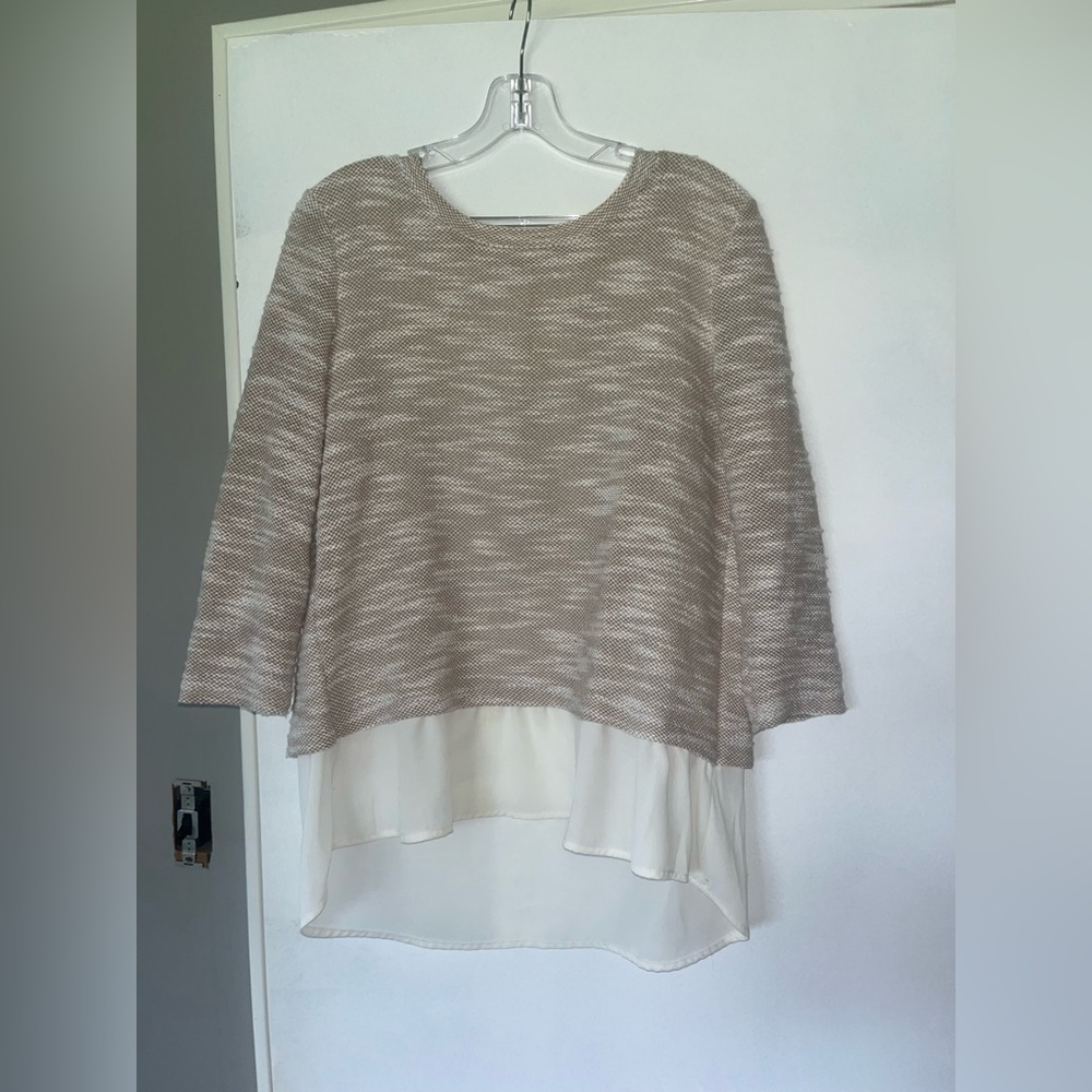Elegant Beige Layered Blouse